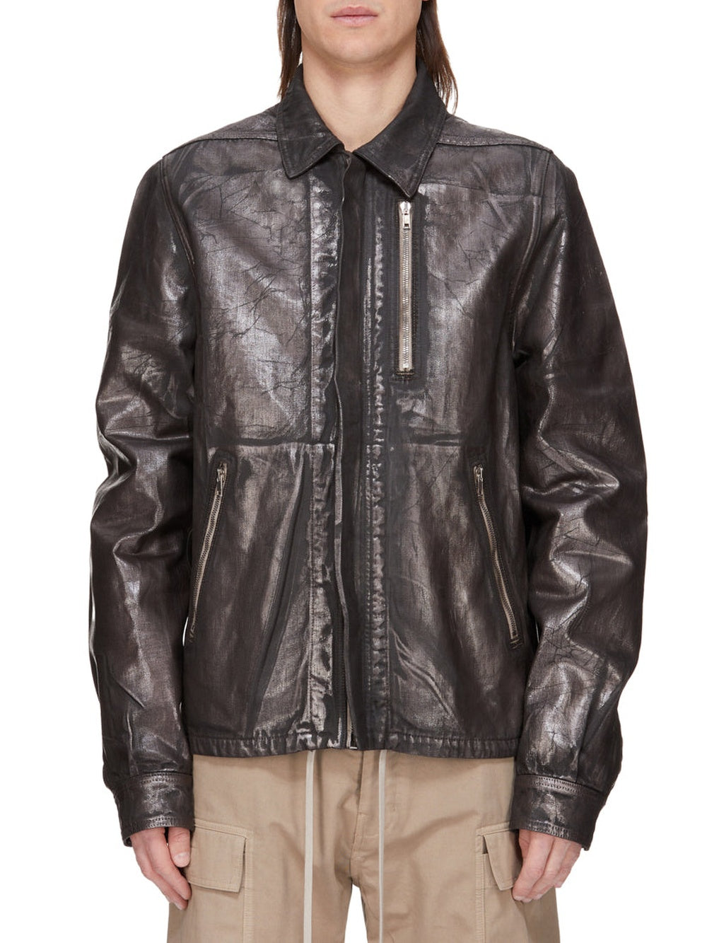 Veste Concealed Zipfront en denim - Bronze