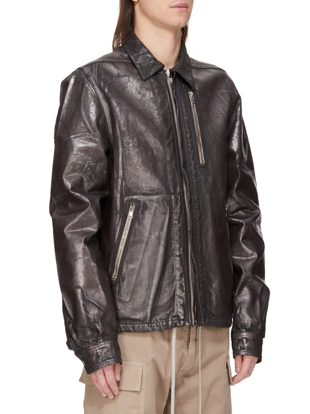 Veste Concealed Zipfront en denim - Bronze