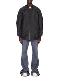 Peter Flight Convertible Jumbo Bomber Jacket - Black