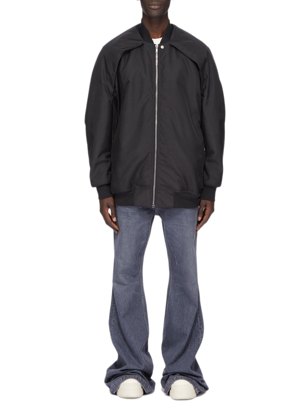 Peter Flight Convertible Jumbo Bomber Jacket - Black