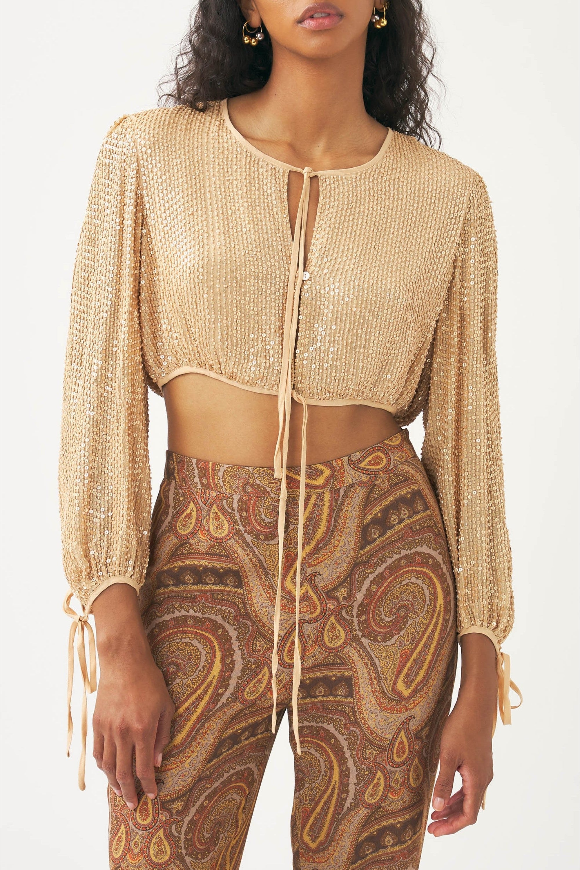 NUDE DUNE CROP BLOUSE