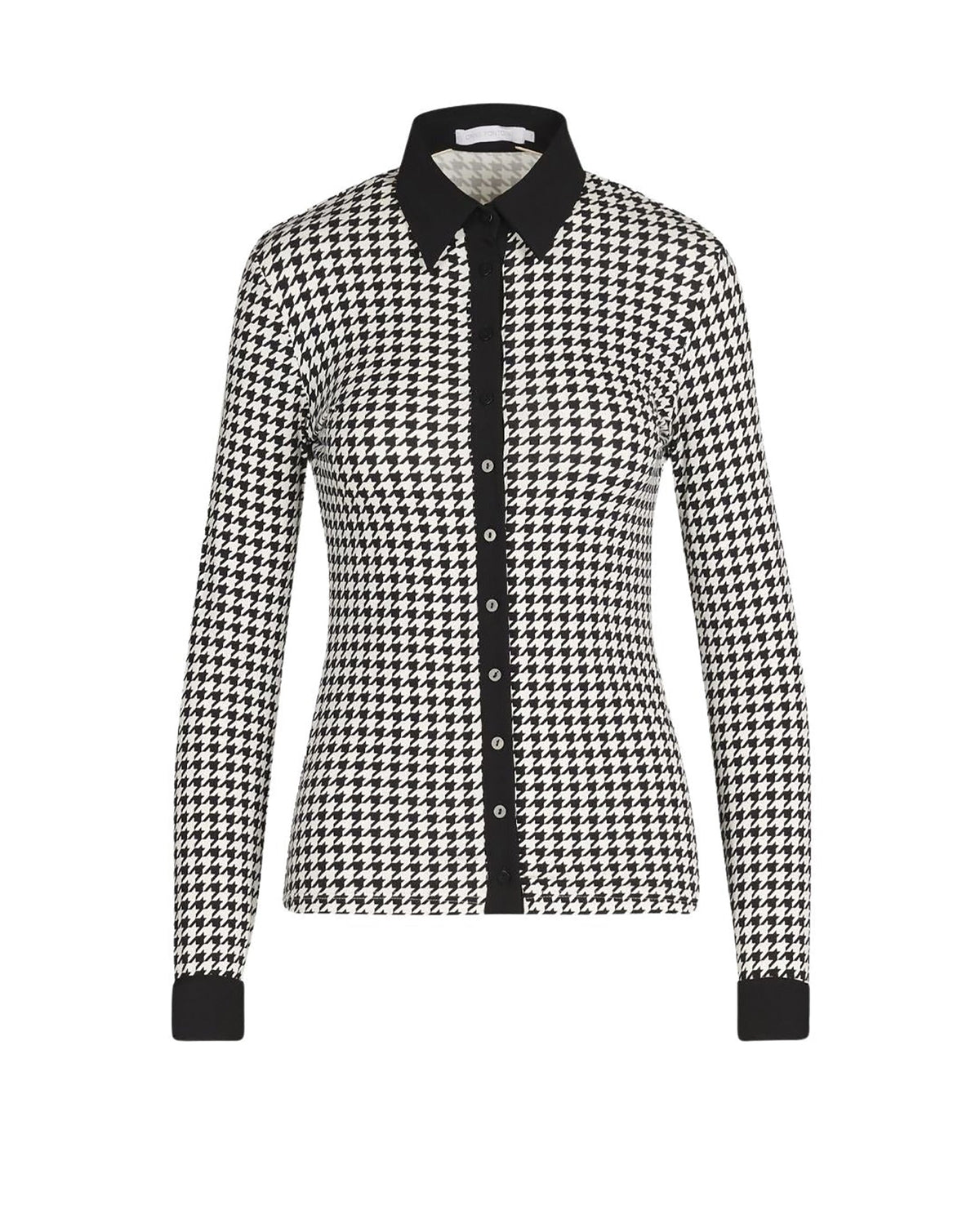 Chemise Duo à col en crêpe - Black & White