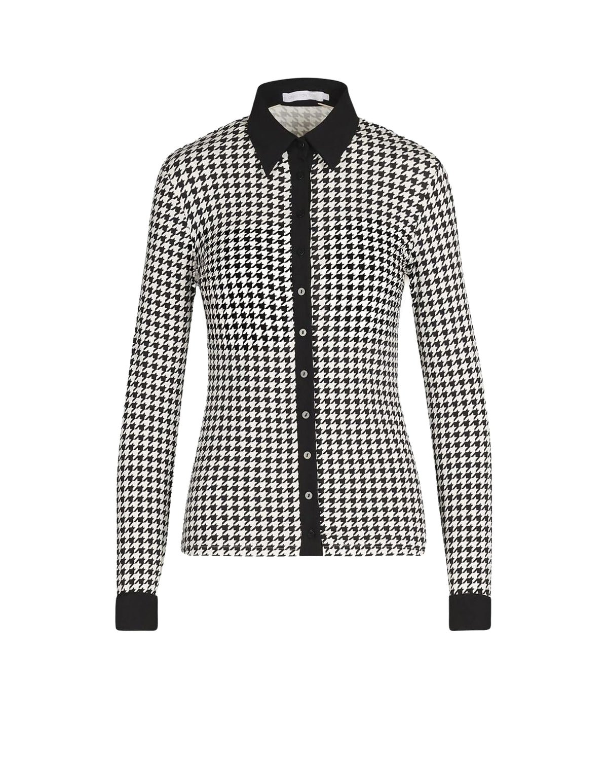 Chemise Duo à col en crêpe - Black & White