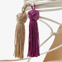 Sandales Dusti en cuir - Latte & Sand Mix