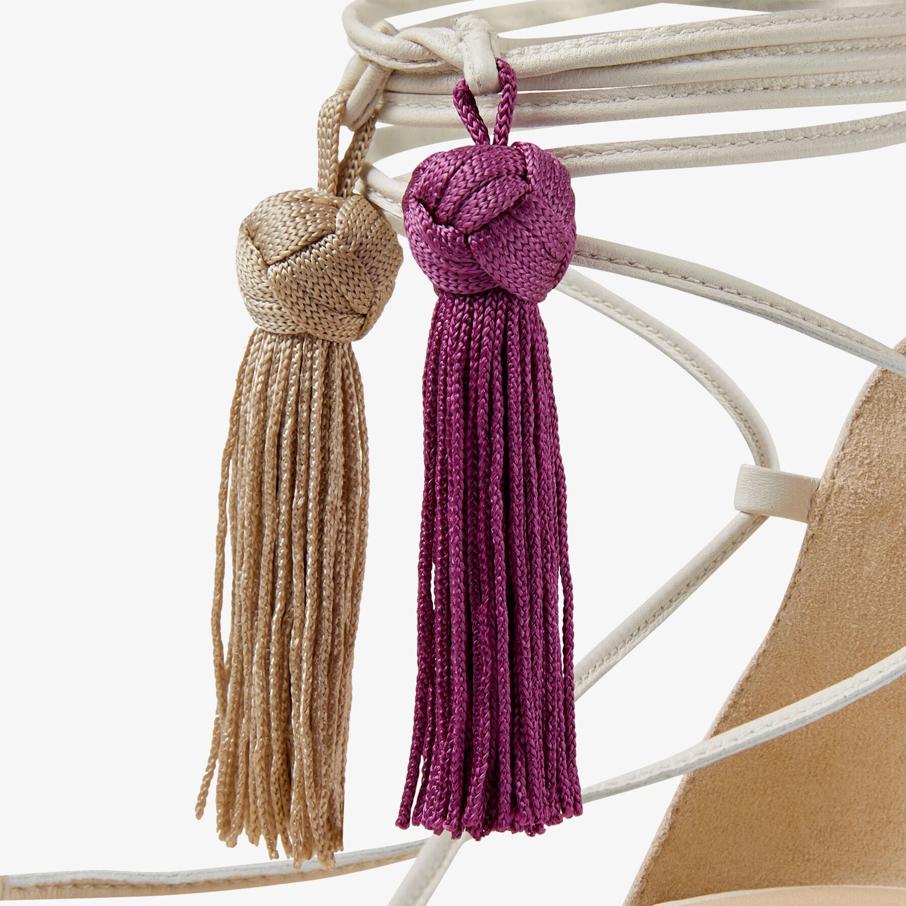 Sandales Dusti en cuir - Latte & Sand Mix