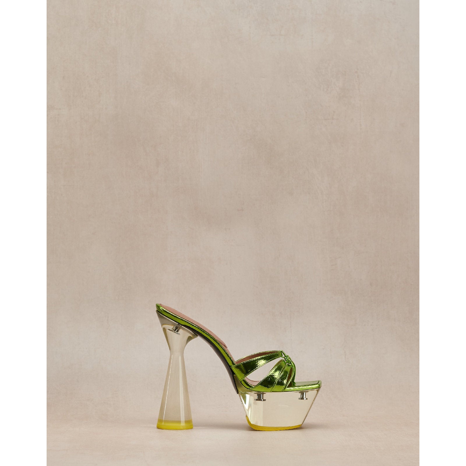 Sienna 130 leather mules - Chameleon green