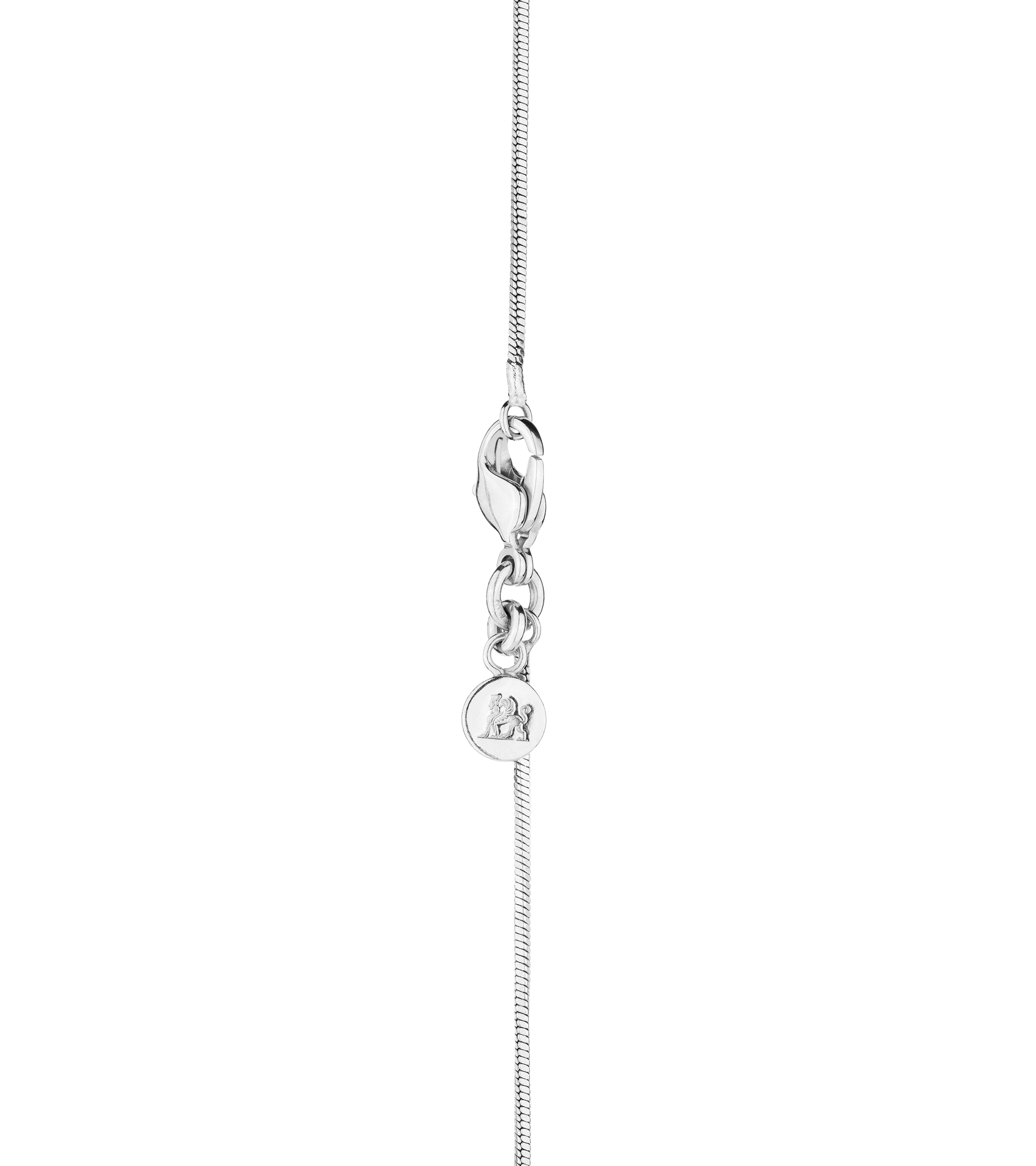 Chaîne Snake en émail et plaqué au rhodium - Argent