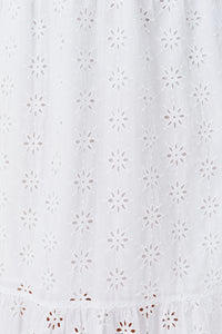 Robe Daphne à broderie - White