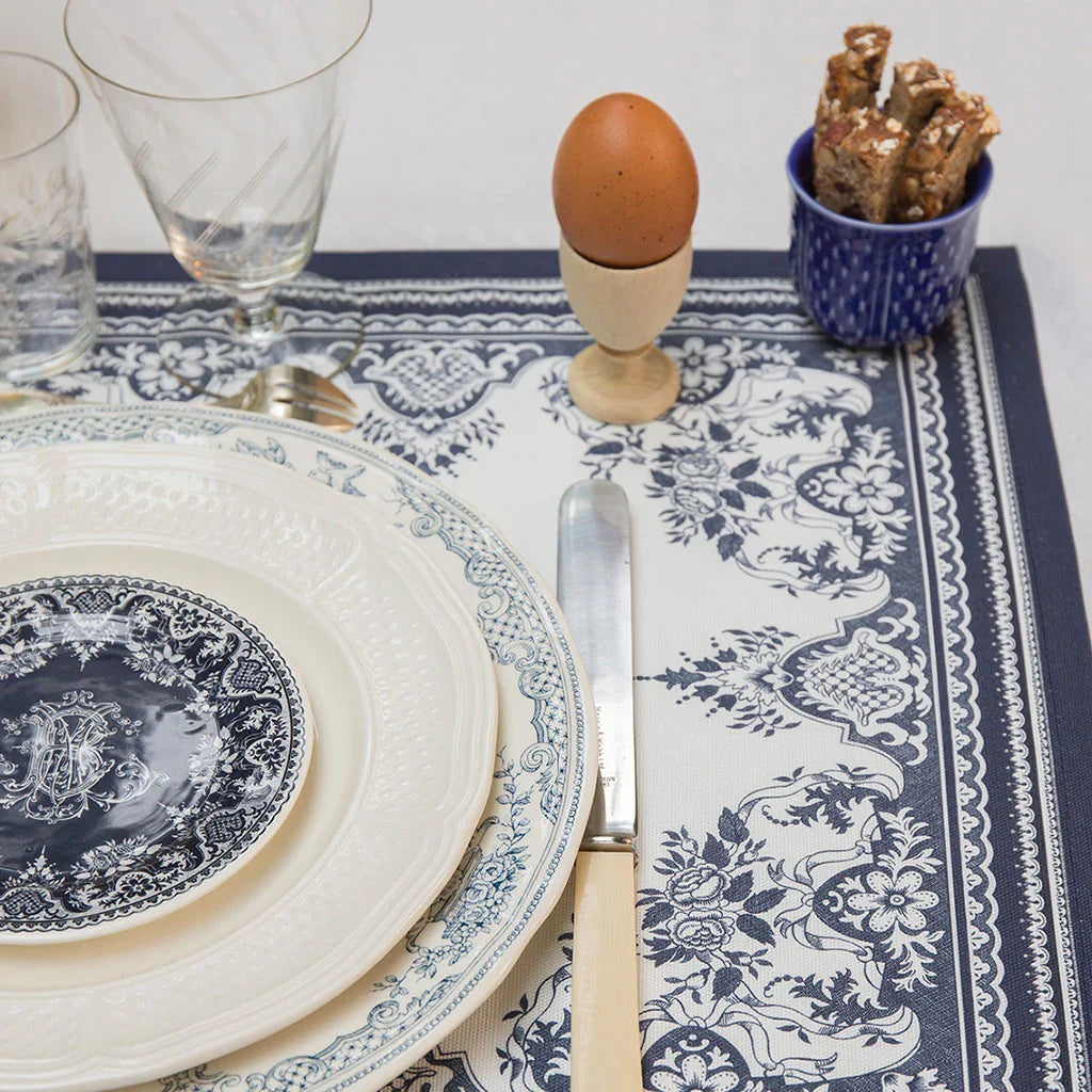 Nappe carrée Les Dépareillées 170x170cm - Bleu