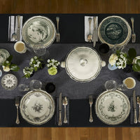 Set de 4 Assiettes mignardises Les Dépareillées Fleurs - Vert