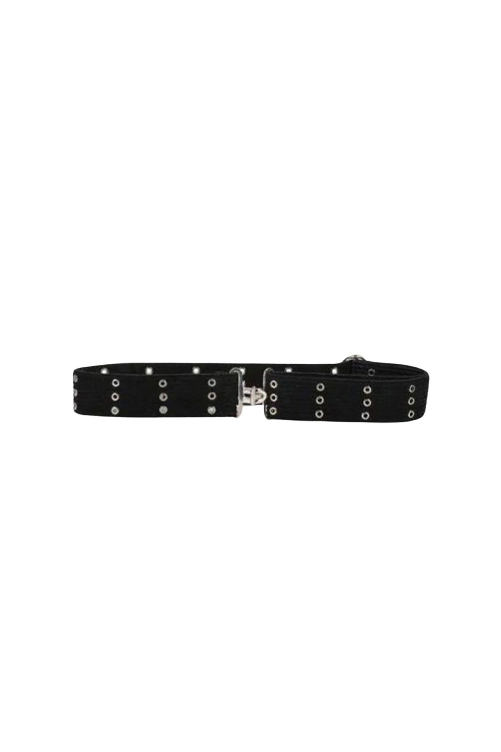 Ceinture Tokyo large en daim - Black