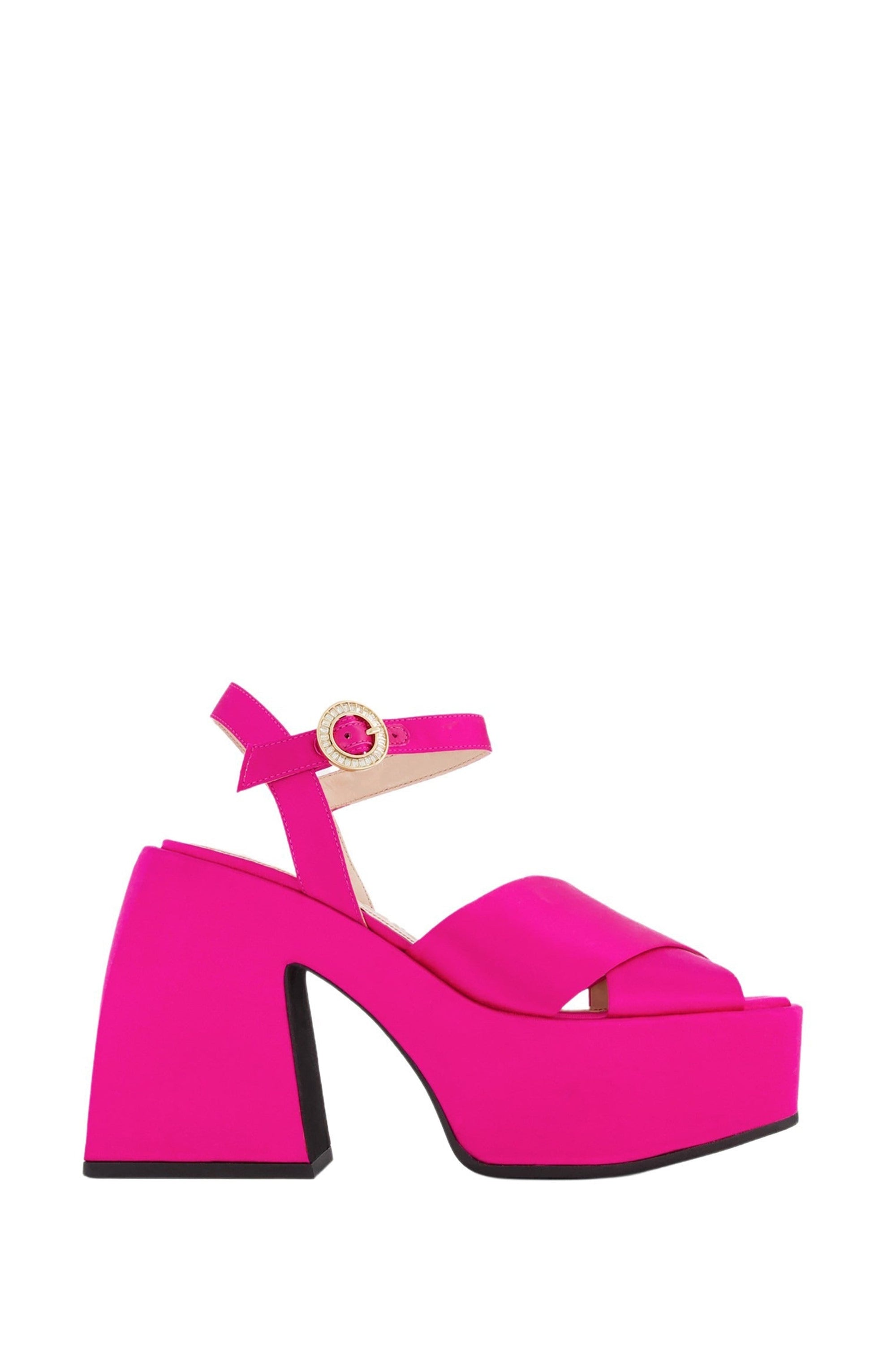 Plateformes Bulla Joni 120 - Satin fuschia