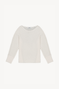 Pull oversize mc chauve-souris - Blanc Cassé
