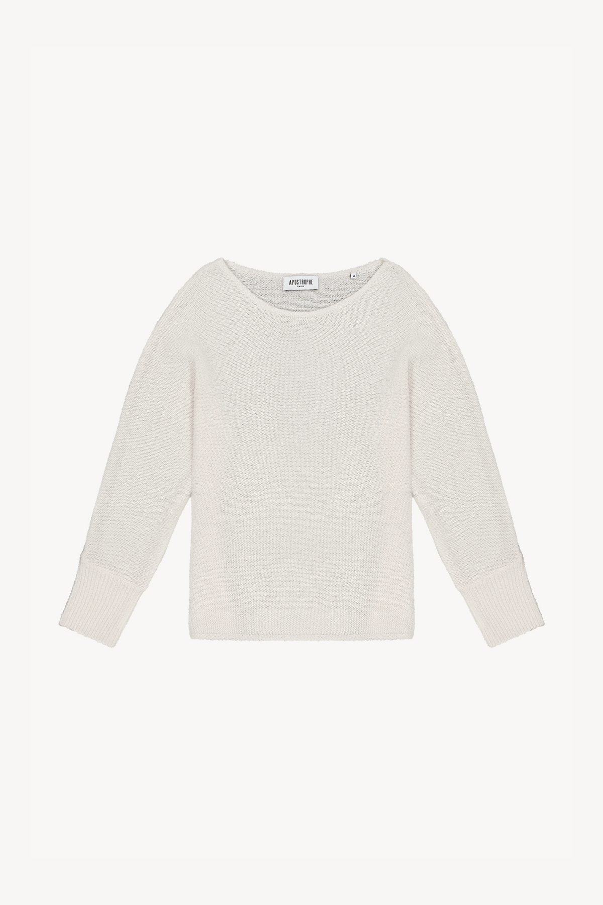 Pull oversize mc chauve-souris - Blanc Cassé