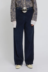 Pantalon Cloche coupe droite - Indigo