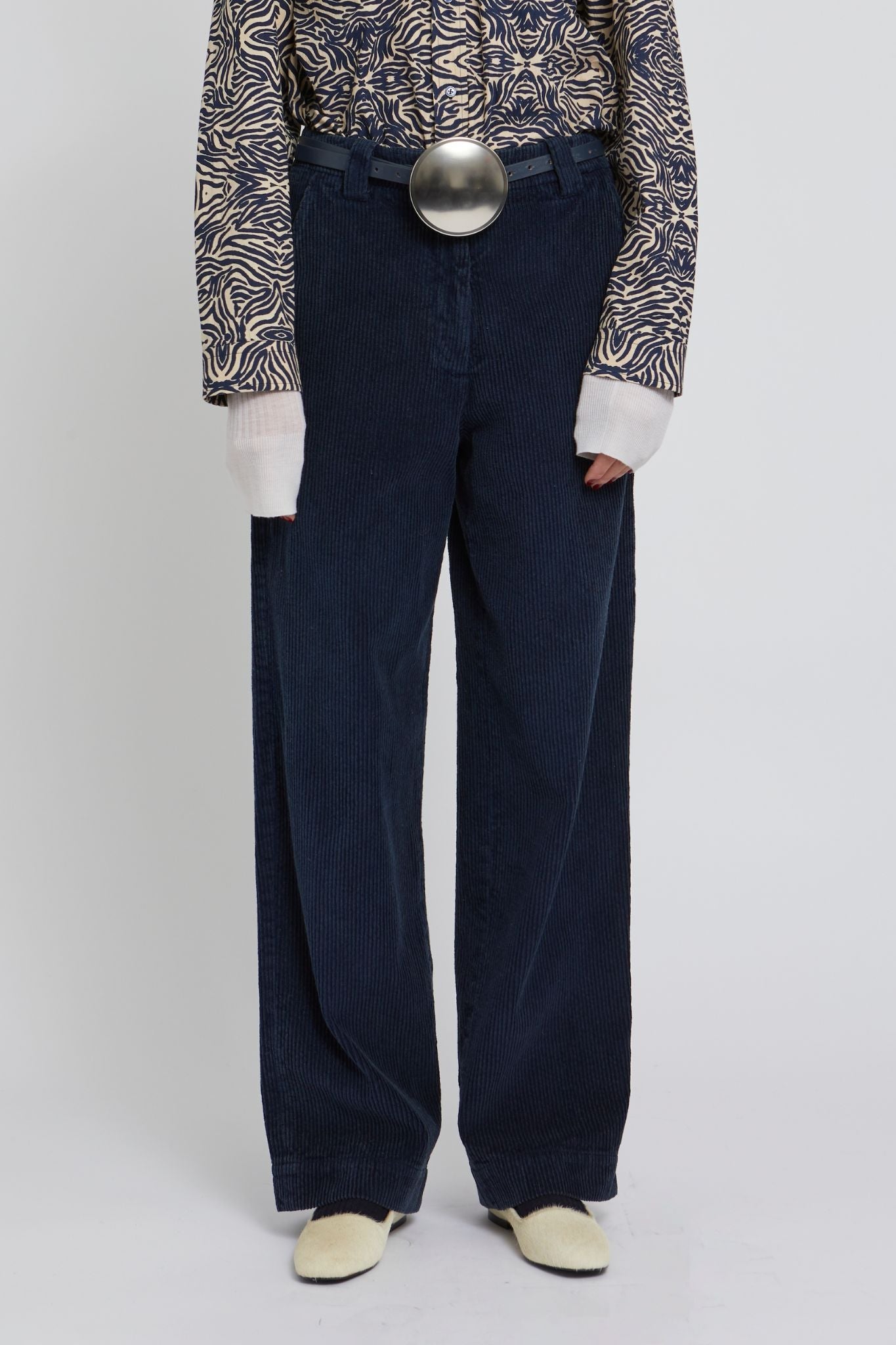 Pantalon Cloche coupe droite - Indigo