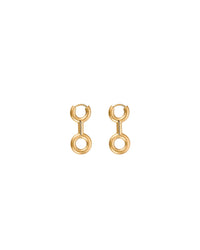 Boucles d'oreilles Binary Chain en vermeil - Or & argent