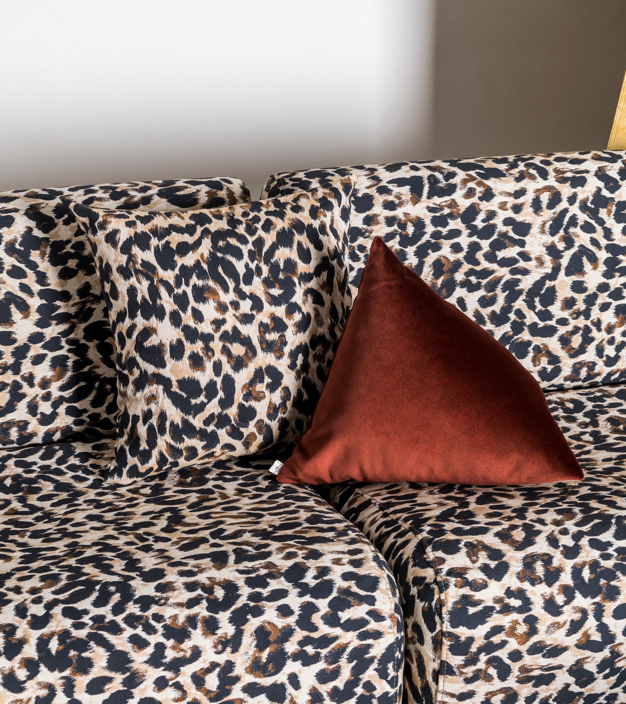 Coussin Divino en velours - Bordeaux