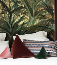 Coussin Divino en velours - Bordeaux
