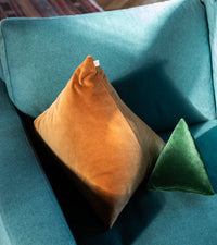Coussin Divino en velours - Moutarde