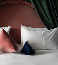 Coussin Divino en velours - Bleu marine