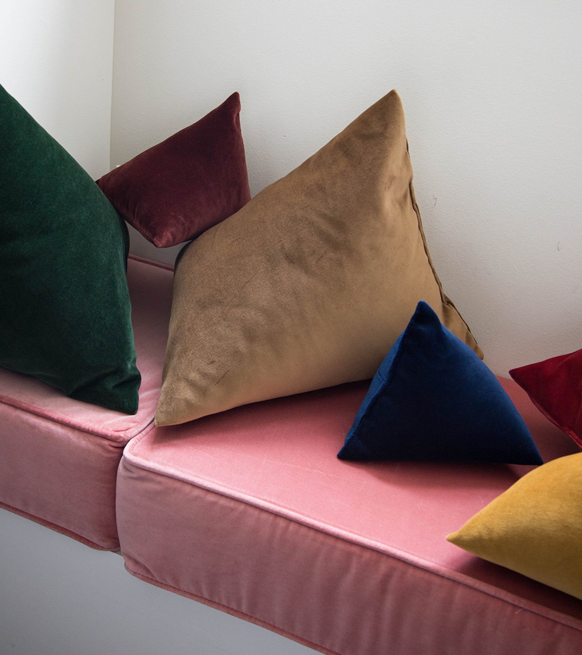 Coussin Divino en velours - Bleu marine