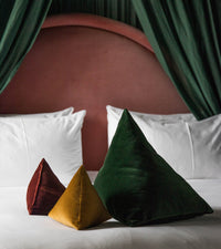 Coussin Divino en velours - Vert