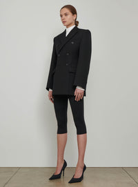 Double Breasted Contour Blazer - Black