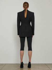 Double Breasted Contour Blazer - Black