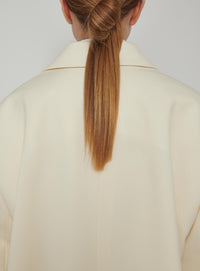 Double Breasted Oversize Coat - Off White