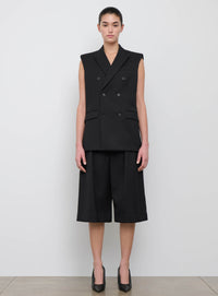 Double Breasted Vest - Black