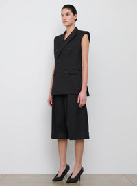 Double Breasted Vest - Black