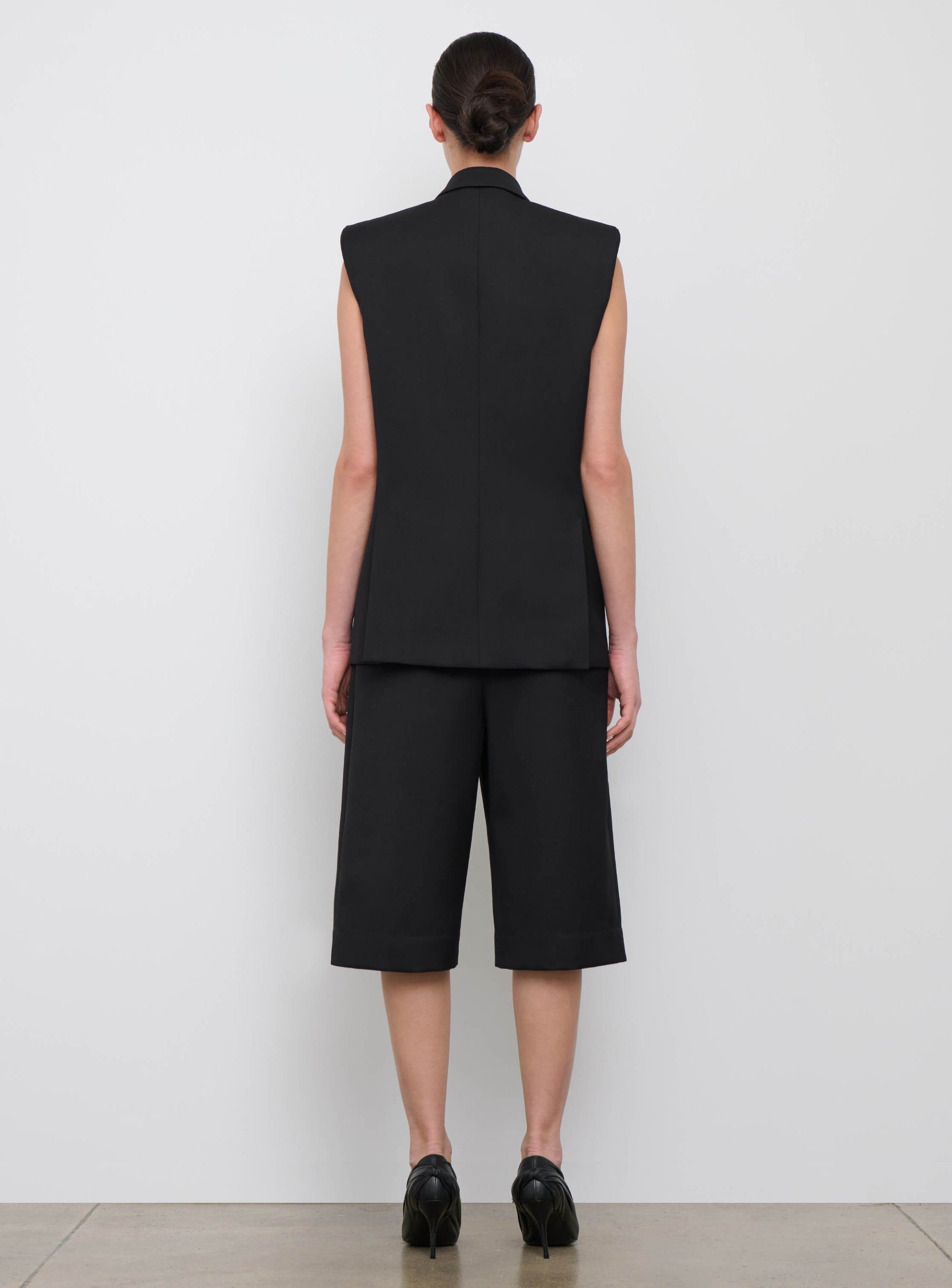 Double Breasted Vest - Black
