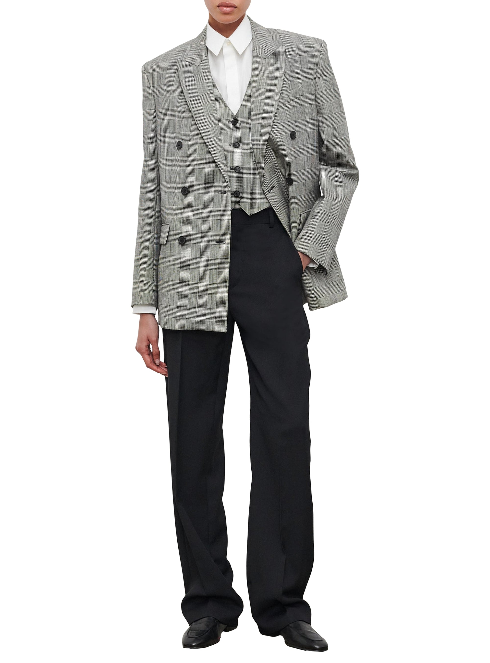 Blazer à double boutonnage en laine - Prince of Wales