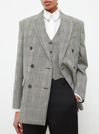 Blazer à double boutonnage en laine - Prince of Wales
