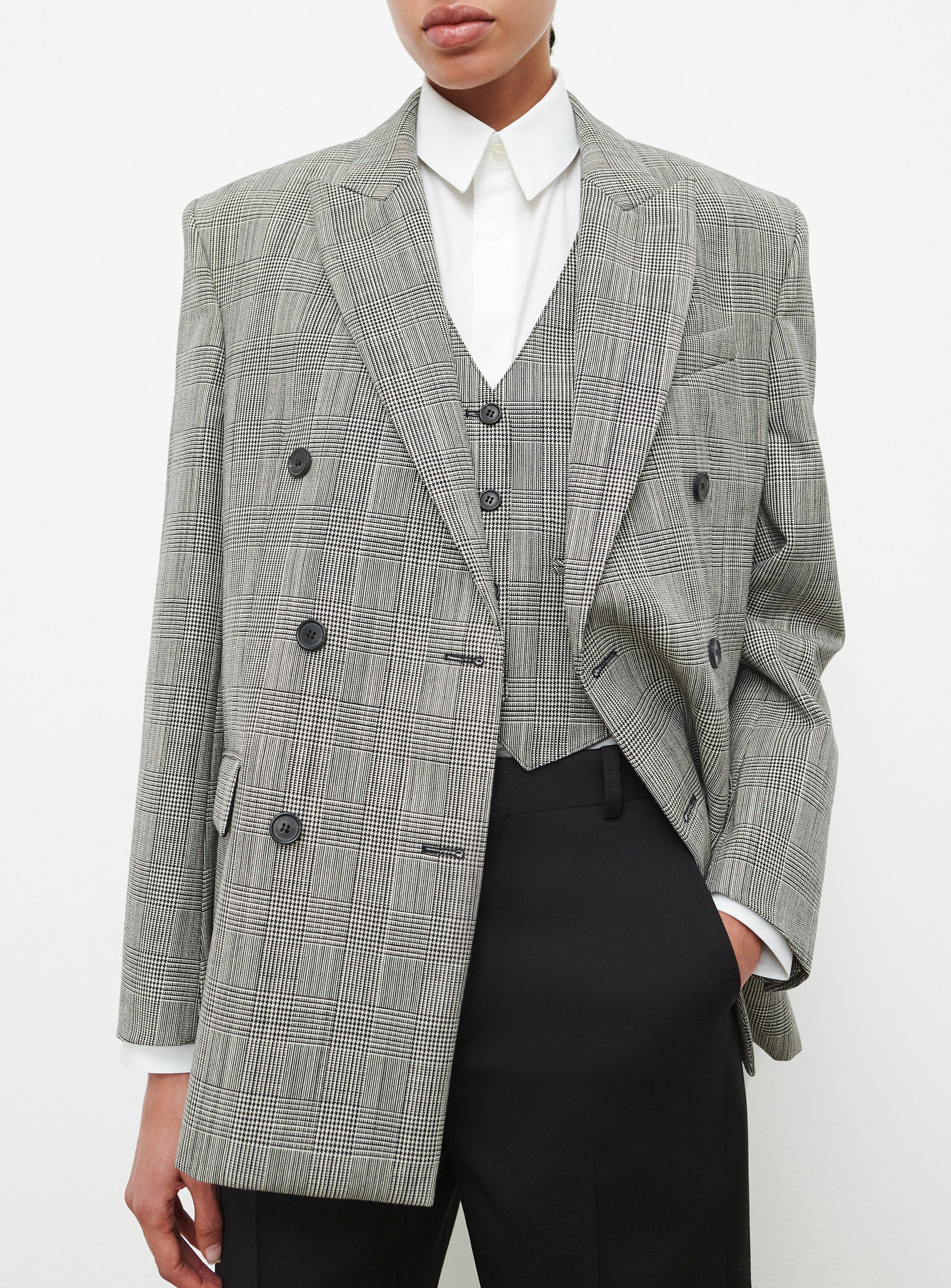Blazer à double boutonnage en laine - Prince of Wales