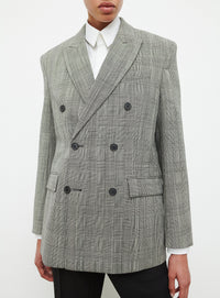 Blazer à double boutonnage en laine - Prince of Wales
