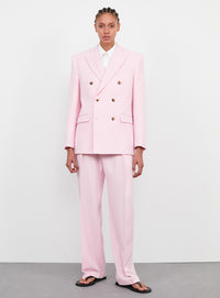 Double Breasted Blazer - Blush