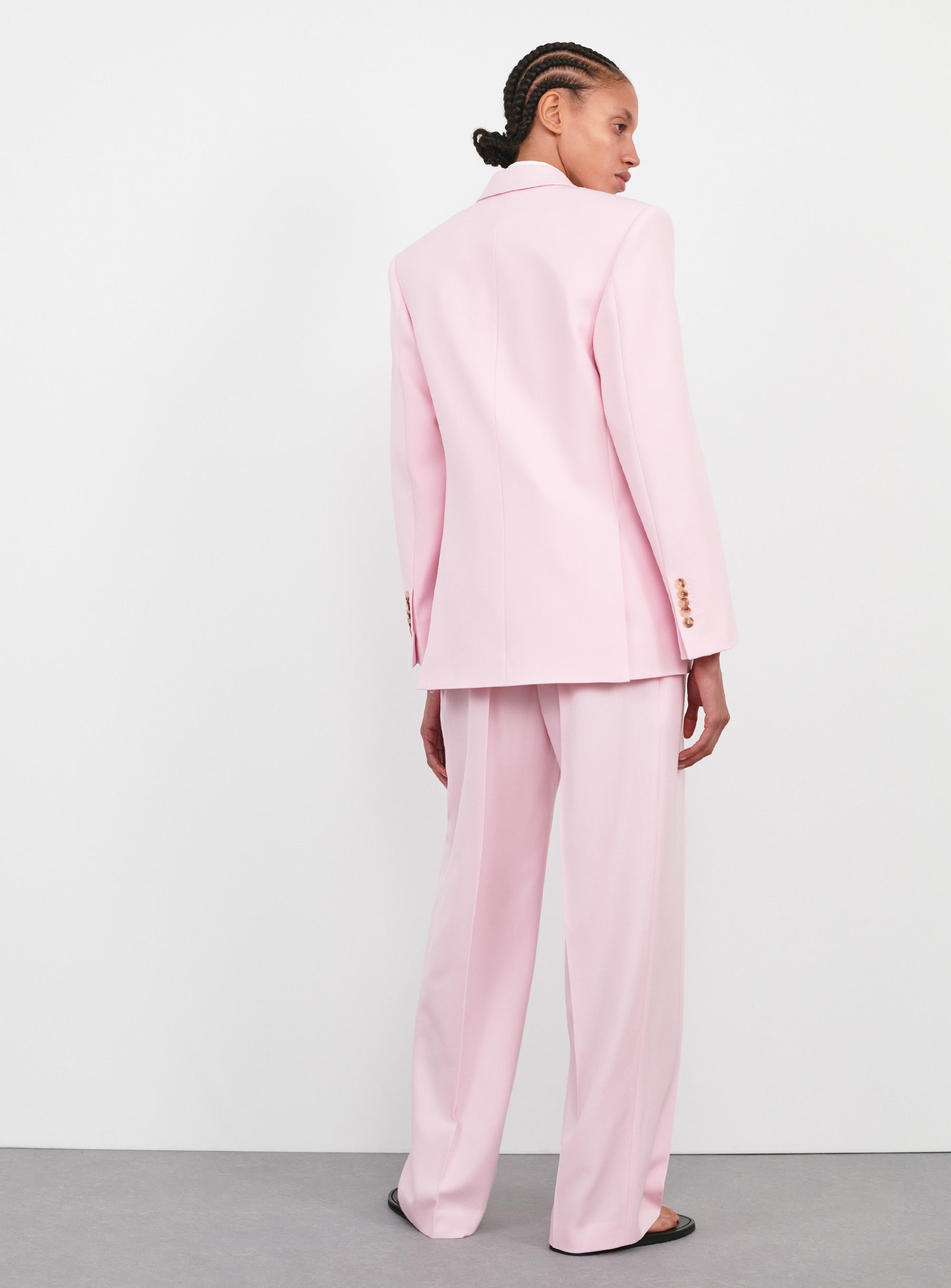 Double Breasted Blazer - Blush