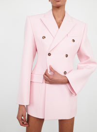 Double Breasted Blazer - Blush