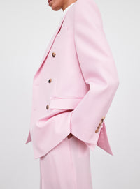 Double Breasted Blazer - Blush