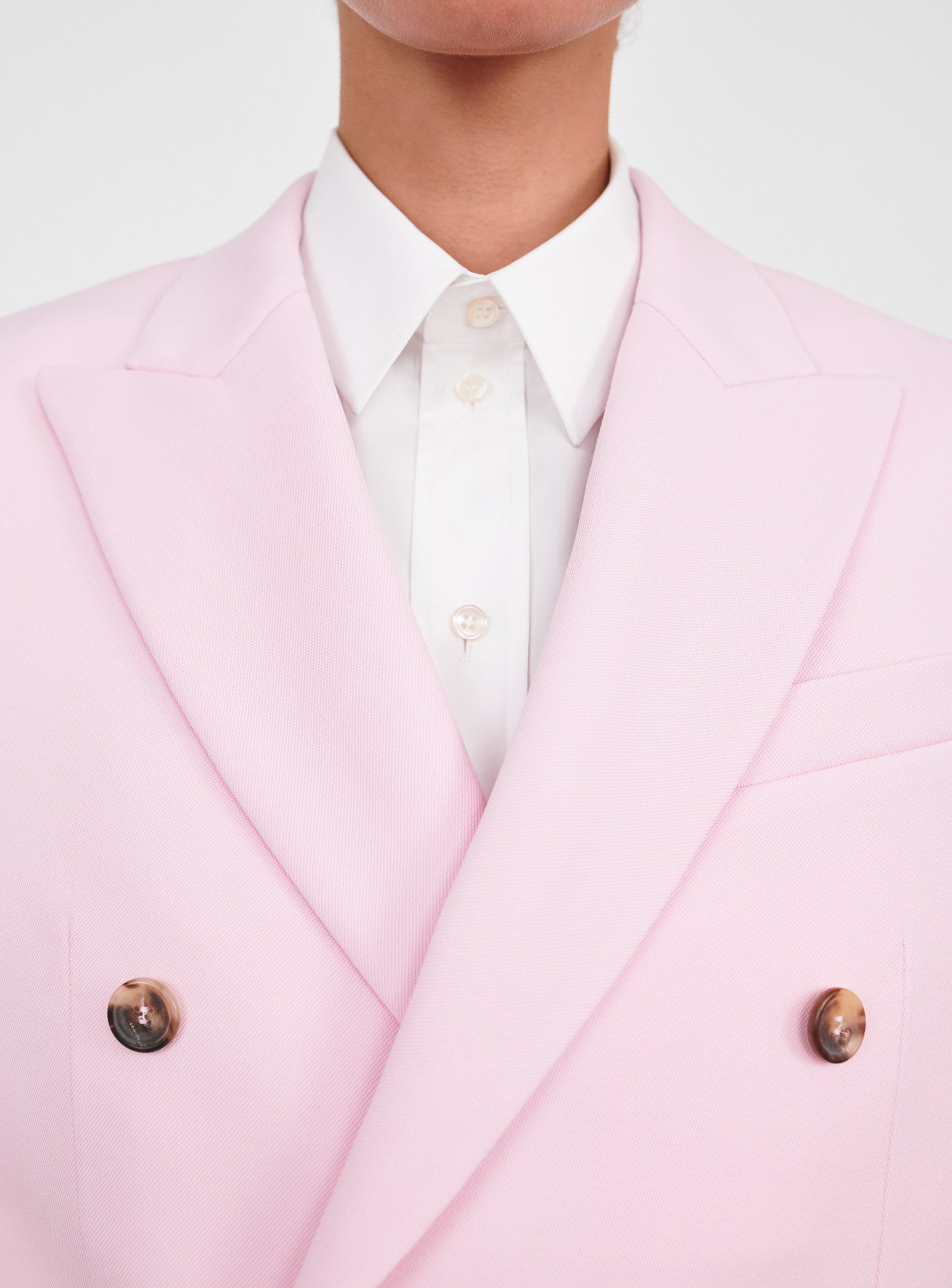 Double Breasted Blazer - Blush