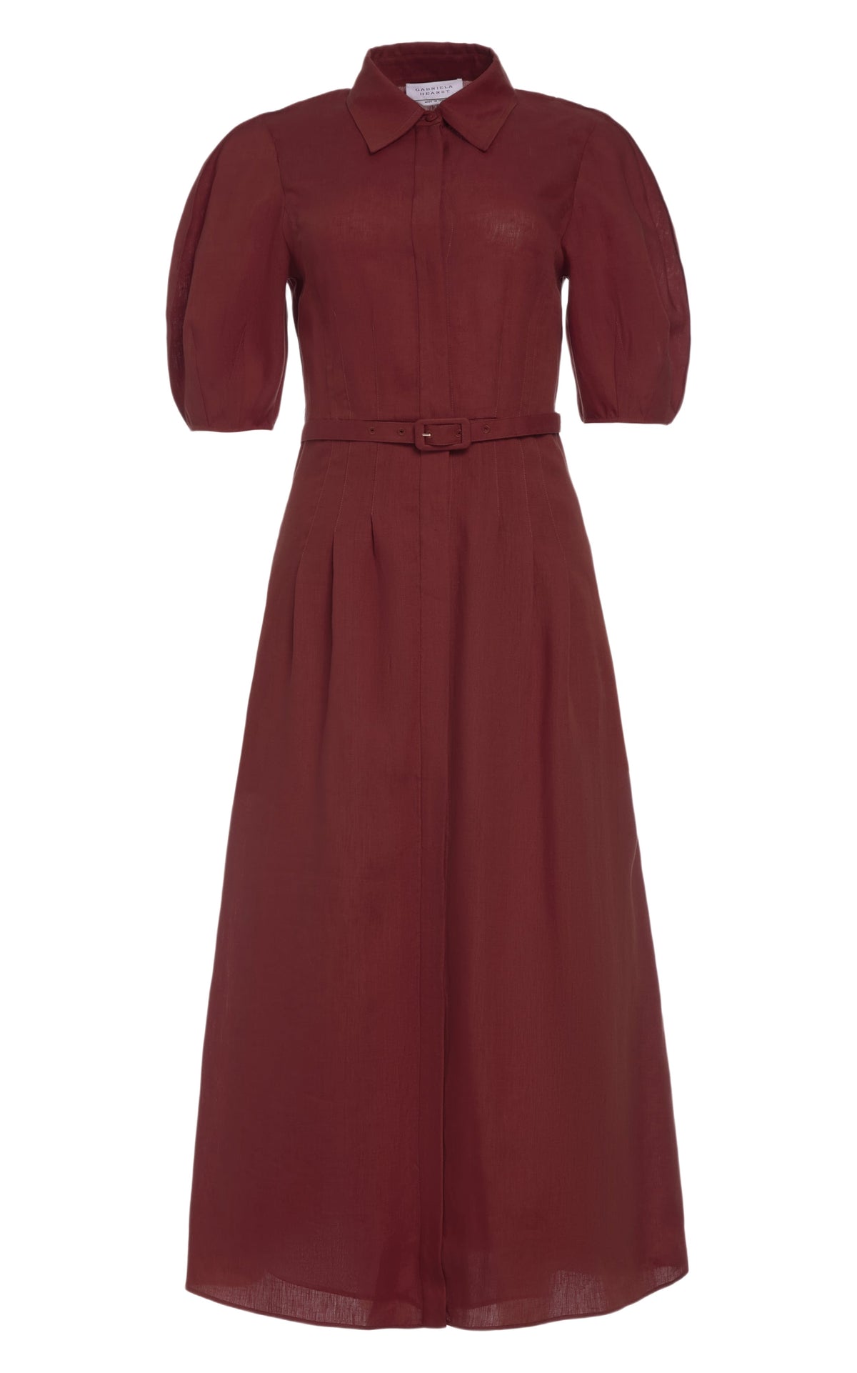 Burnt Sienna / Robe-chemise Maude en lin - Burnt Sienna