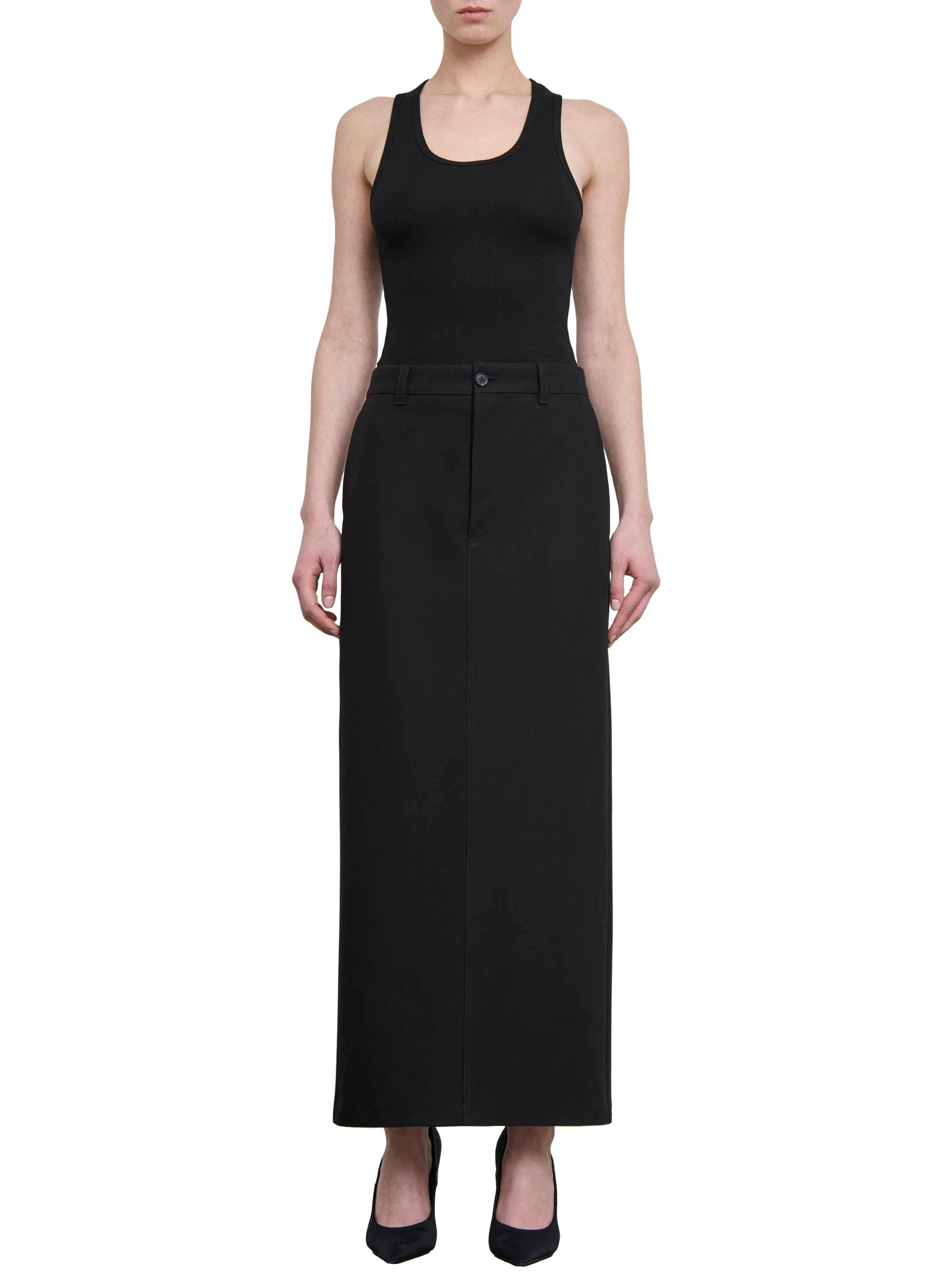 Drill Column Skirt - Black
