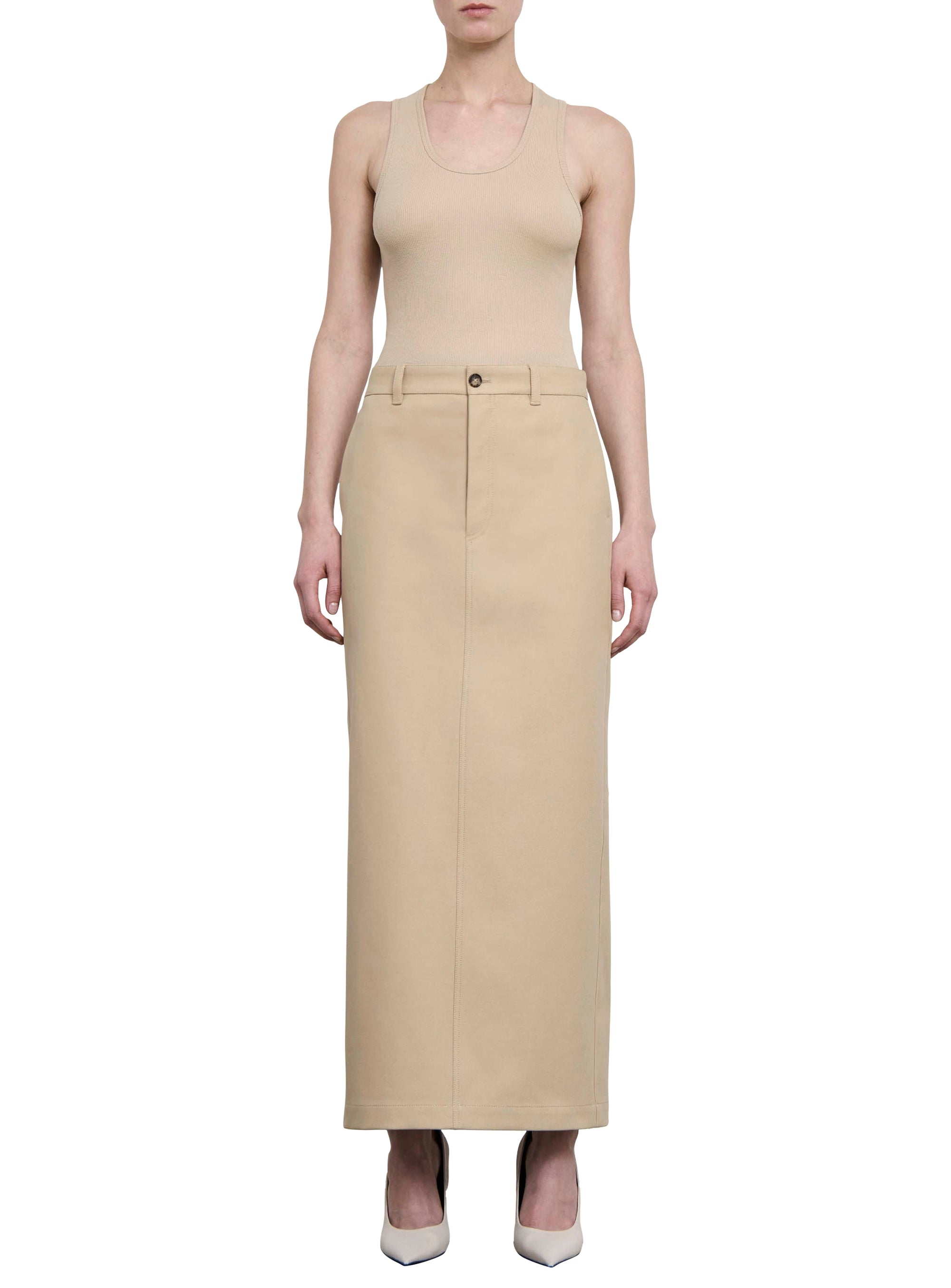 Column skirt - Khaki