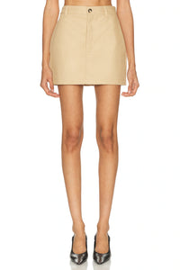 Drill Mini Skirt - Khaki