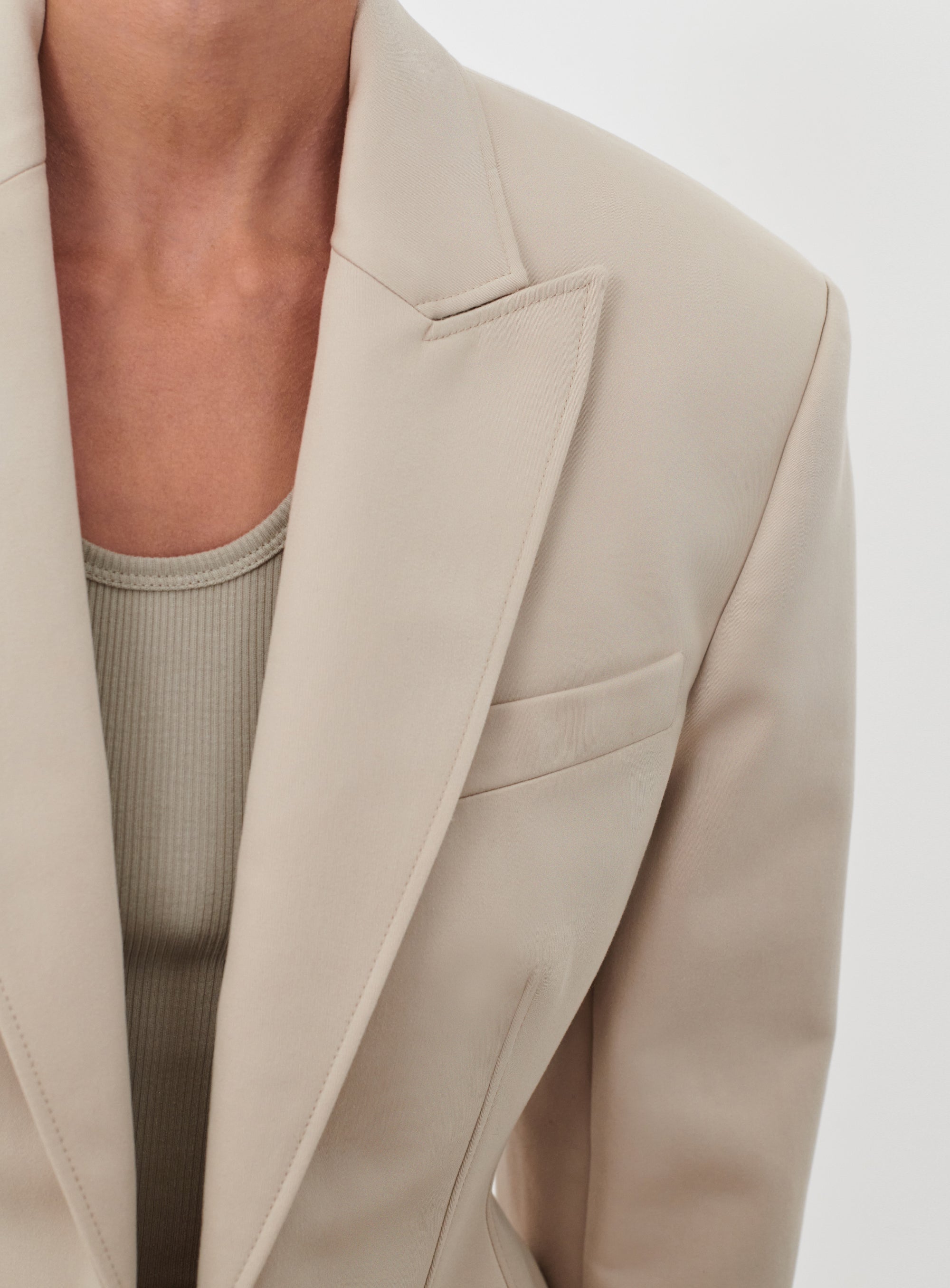 Drill Contour Blazer - Stone