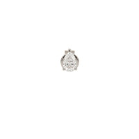 Puce Héra sertie d'un diamant taille poire - Or Blanc