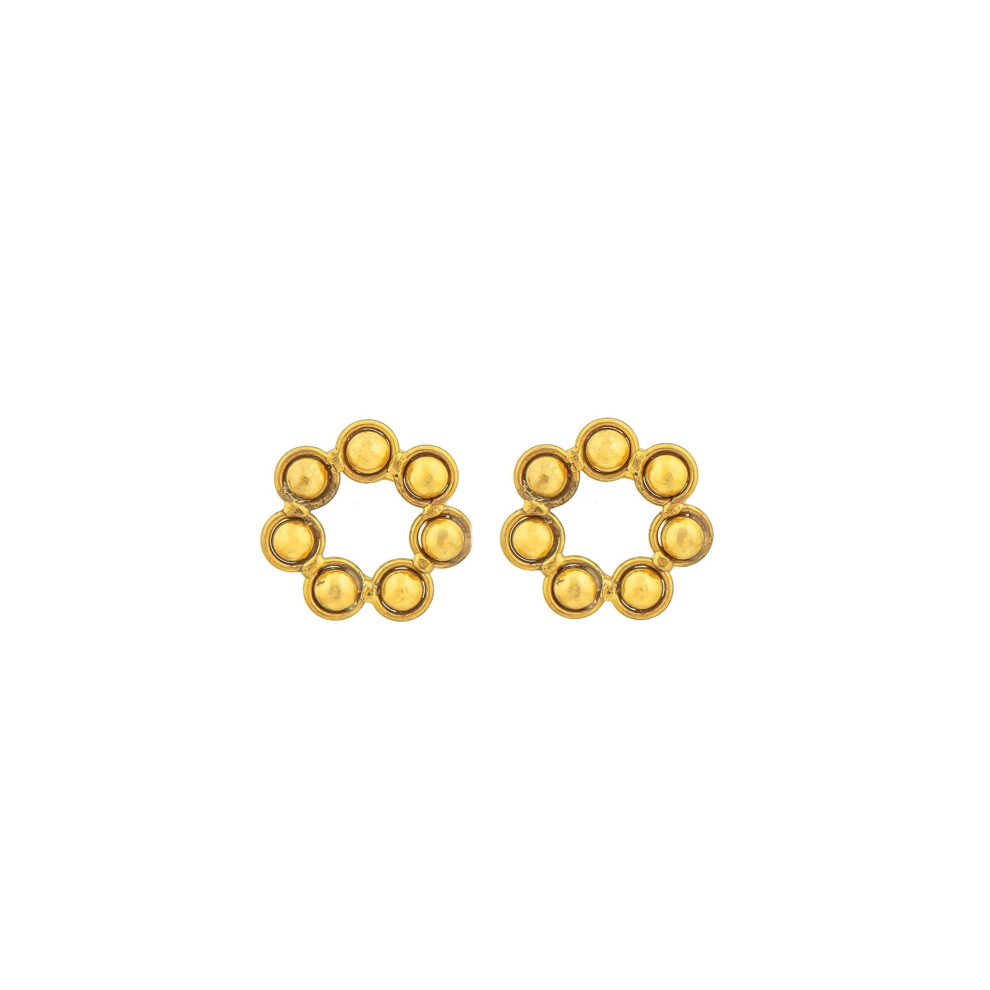 Boucles d'oreilles Daisy dorées à l'or fin - Doré