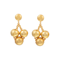 Boucles d'oreilles à clips Golden Bubble dorées à l'or fin - Doré